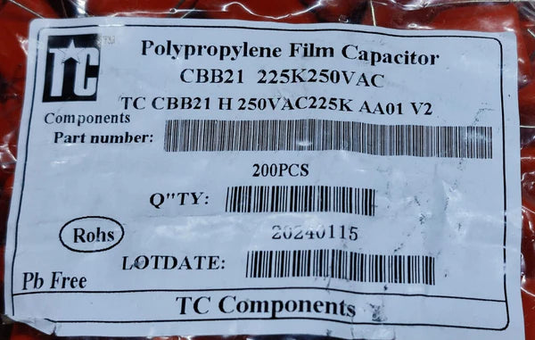 2.2UF 250V Polyester Film Capacitor 225 2.2K250V