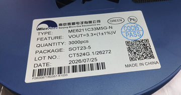 ME6211C33M5G-N S2 SOT-23-5  3.3V MICRONE LDO Voltage Regulator  IBAT21413