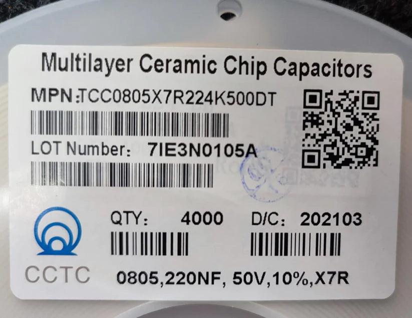 220NF 0805 SMD Ceramic Capacitor 50V 5%