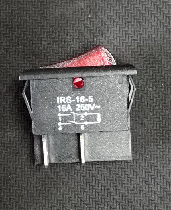 IRS-16-5 RED ELCOM 16A SWITCH 2 POSITION 4 LEG INDICATOR LIGHT 250V ROCKER