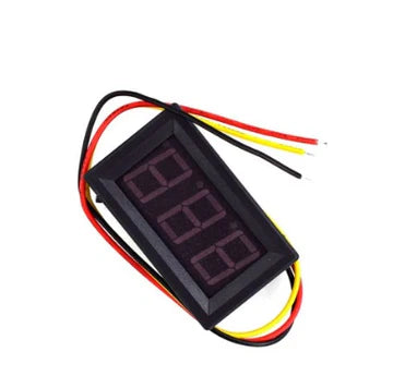 0.28inch 0-100V Three Wire DC Voltmeter Green