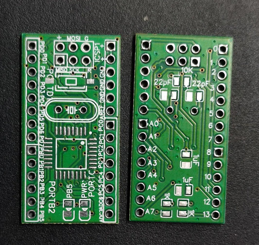 PCB FOR ATMEGA328 OR ATMEGA8 TQFP32 BREAKOUT BOARD