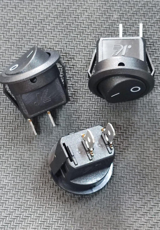 BLACK Rocker Switch Round 5A 250V AC SPST ON-OFF