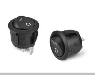 Rocker Switch Round 3A 250V AC SPST ON-OFF