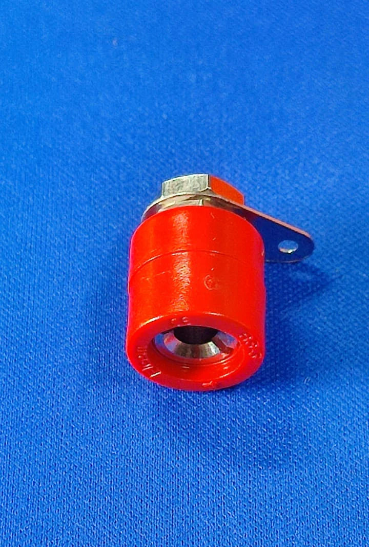 BS-5 RED ELCOM BANANA JACK FEMALE 4MM 10A 250 VAC