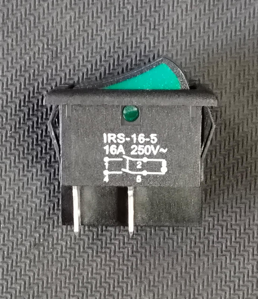 IRS-16-5 GREEN ELCOM 2 POSITION 4 LEG INDICATOR LIGHT 250V 16A ROCKER SWITCH