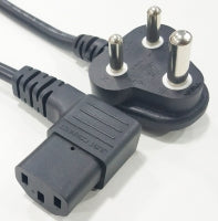 JC29050 3 PIN INDIAN PLUG WITH LEFT ANGLE C13 CONNECTOR 1.5 METER  IBAT21242