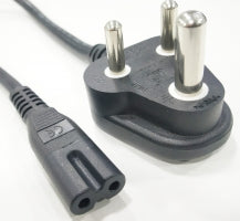 JC 36075 3 PIN 2 CORE INDIAN PLUG WITH C7 CINNECTOR 3 METER  IBAT21471