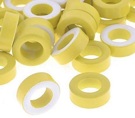 Yellow White Iron Core 27x14x11mm Ferrite Rings Toroid