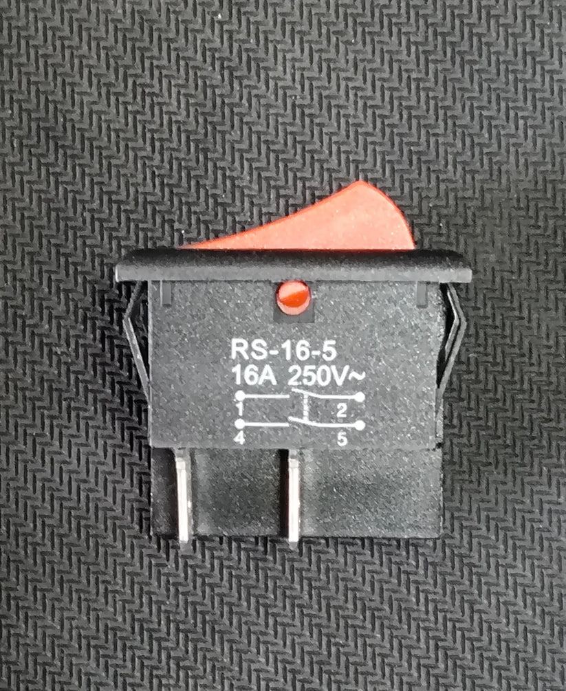 RS-16-5 RED ELCOM 16A ROCKER SWITCH 2 POSITION 4 LEG 250V