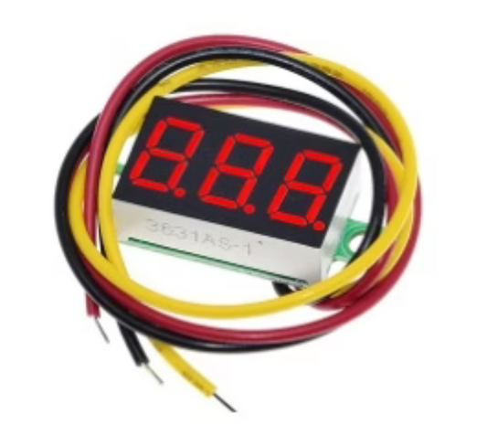 0.36 Inch 4.5-100V Three Wire DC Voltmeter Red