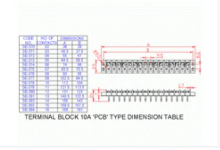 SE374 Terminal Block PCB Type 10A 6 Way