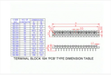 SE373 Terminal Block PCB Type 10A 5 Way