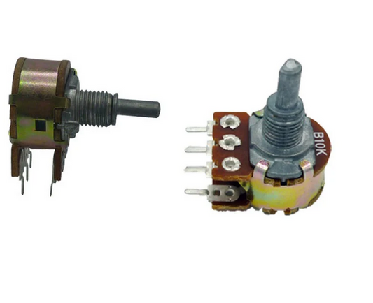100K OHM DUAL STEREO potentiometer Rotary POT WITH METAL SHAFT