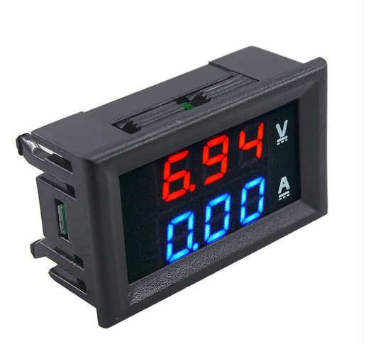 100V 10A DC Dual LED Red and Blue Digital Voltmeter Ammeter