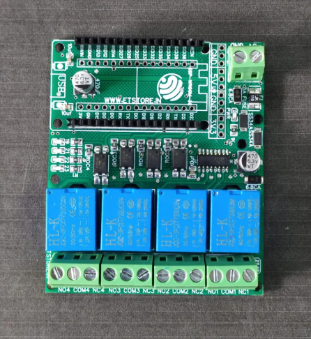 4 Channel Relay Board for 30 Pin ESP32 5V Module 80x68mm