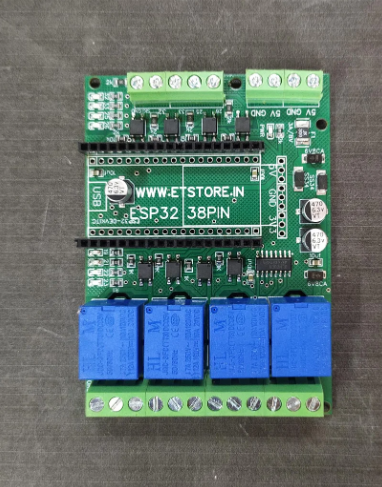 4 Channel Relay and 4 Channel opto ISOLATED INPUT BOARD FOR ESP32 38 PIN 5V