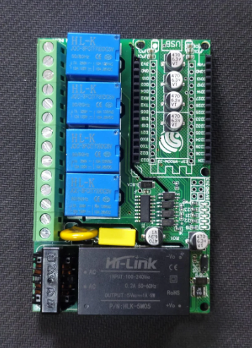 4 Channel Relay Board For 38 Pin ESP32 220V AC Module with HI-LINK