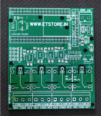 PCB for 4 Channel Relay Board for 38 Pin ESP32 5V Module 80x68mm ET7515