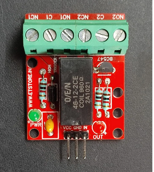 12V 2A DPDT Relay Module HIGH TRIGGER