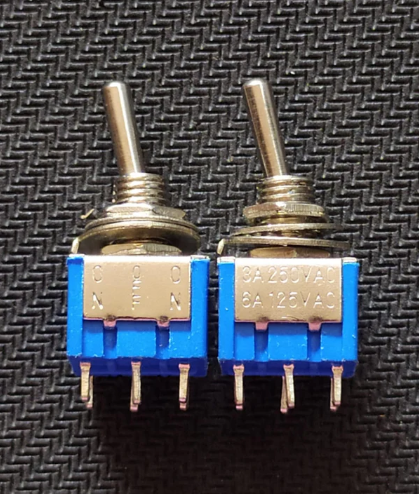 MTS-203 6 Pin 3 POSITION Toggle Switch DPDT On-off-On 3A 250V