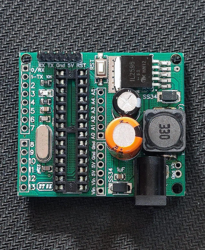 ATMEGA328 OR ATMEGA8+LM2596 BREAKOUT BOARD PCB WITH COMPONENTS SOLDERED 5V