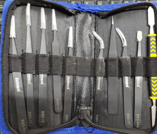ESD Tweezers set of 10 kit