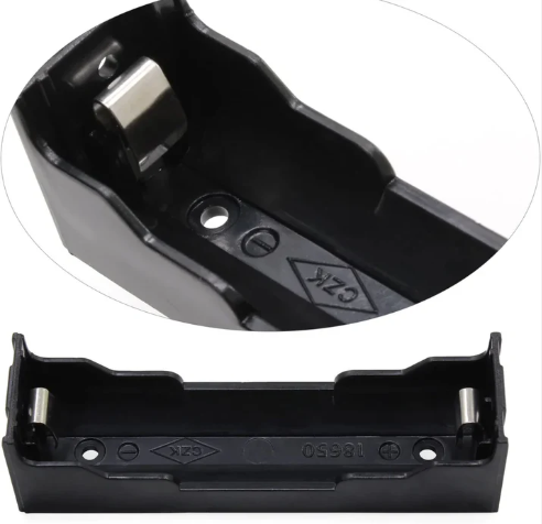 18650 Single Battery Cell Holder/Case PCB Mounted with Pin