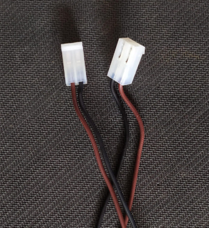 2 Pin CPU Female Connector eith wire 15cm 3.96mm PITCH