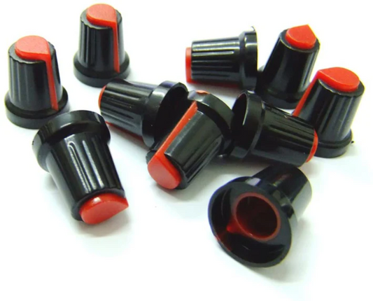 Potentiometer knob cap 15X17mm 6mm Shaft Hole RED