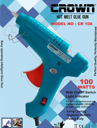 100 Watt Professional Crown Hot Melt Glue Guns CR 108