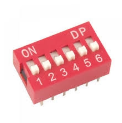 6 Way DIP Switch 2.54mm Pitch Slide