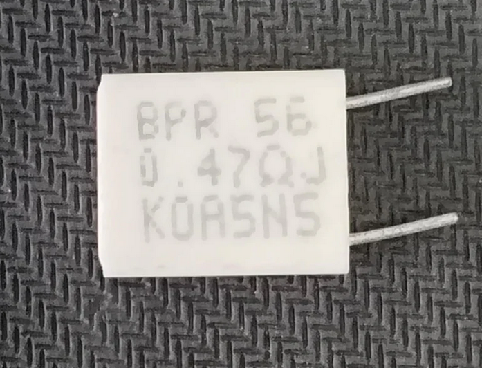 0.47 ohm 5W WIRE WOUND RESISTOR 0E47 vertical