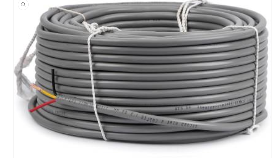 2 Core Round Cable 1 Meter Wire GREY 7/.0060 (7/38)