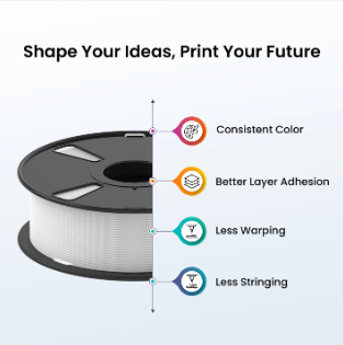 White PLA filament 1.75mm 1kg 3d printer Color
