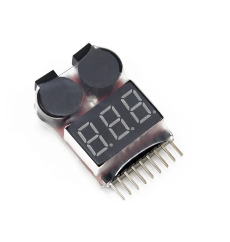 LiPo Battery Voltage Checker 1S-8S with Buzzer