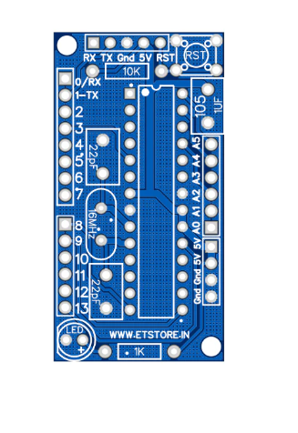 ATMEGA328 OR ATMEGA8 BREAKOUT BOARD