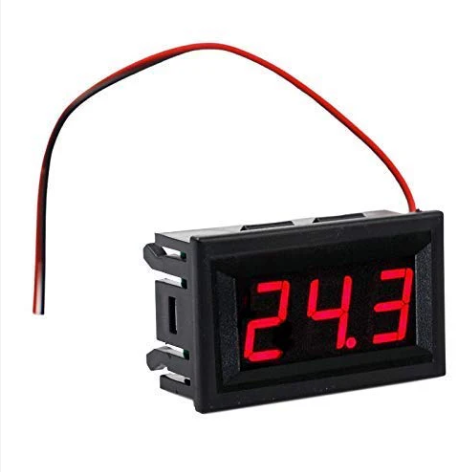 Digital LED DC Voltmeter 5-30V Panel 2 Wire 0.56" Voltage Meter RED Battery Monitor