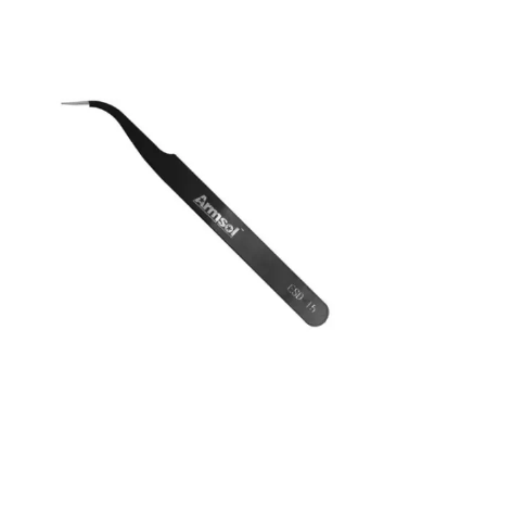 Tweezer ESD-15  Bent Tip Armsol Stainless Steel Bend