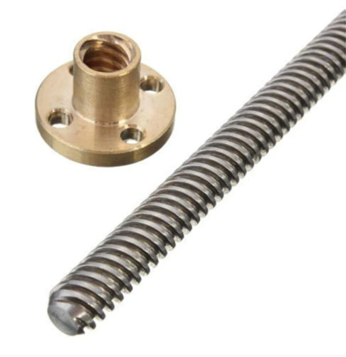 T10 screw length 300mm Pitch 2mm lead 8mm trapezoidal spindle 304 stainless steel