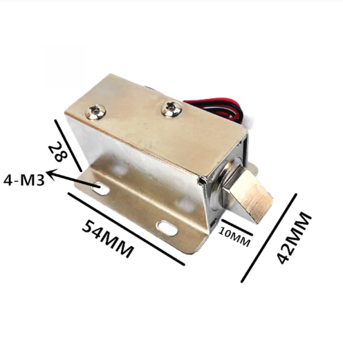 Solenoid Lock large 54x42x28mm 12VDC
