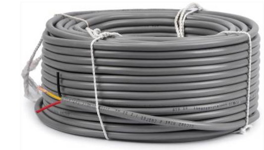 3 Core Shielded Round Cable Wire GREY 7/.0060 (7/38) 1 Meter