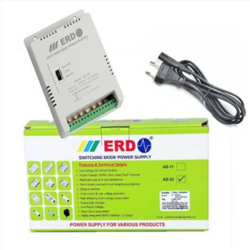 8 Channel CCTV Power Supply12V 1A each channel ERD SMPS Adaptor AD-22