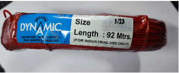 Red 92 meter Single Strand Wire GAUGE 23