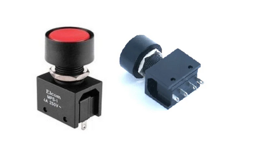 BLACK MPS-1 4 LEG 4A PUSH BUTTON Switch Elcom MPS1