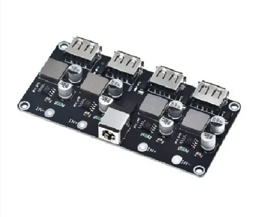 QC3.0 QC2.0 USB DC-DC Buck Converter Charging Step Down Module 6-32V 9V 12V 24V to Fast Quick Charger Circuit Board 3V 5V 12V - 4CHANNEL