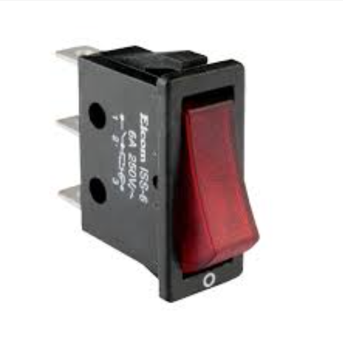 LED ROCKER SWITCH 3 LEG 240V 6A RED 30MM*14MM