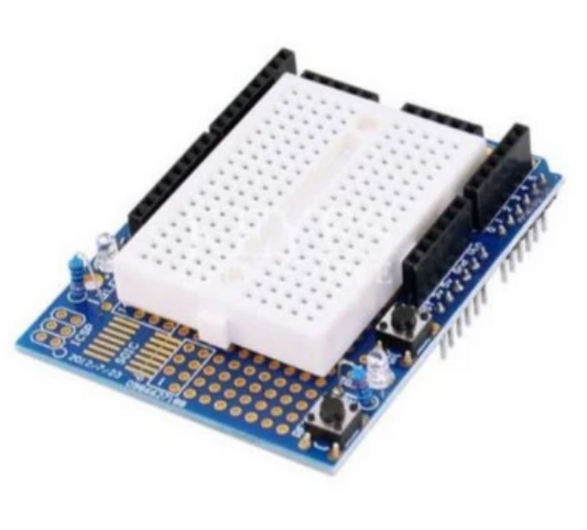 Arduinouno Proto Shield prototype expansion board with SYB-170 mini breadboard