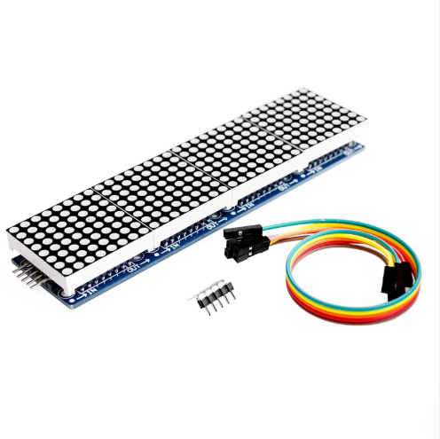 MAX7219 LED Dot Matrix 4 In 1 Display with 5P Line Module