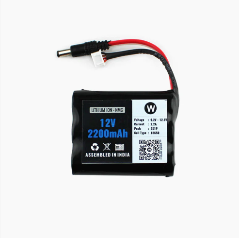 12V 2200mAh Rechargeable Lithium Battery Pack